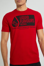 تنزيل الصورة على معرض الصور، Redtag-Red-Liquid-Flavour-T-Shirt-Graphic-Prints-Men&#39;s-
