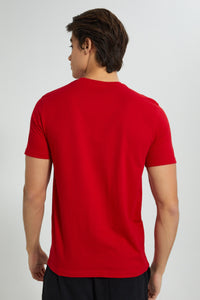 Redtag-Red-Liquid-Flavour-T-Shirt-Graphic-Prints-Men's-