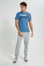 تنزيل الصورة على معرض الصور، Redtag-Ash-Grey-Music-World-T-Shirt-Graphic-Prints-Men&#39;s-
