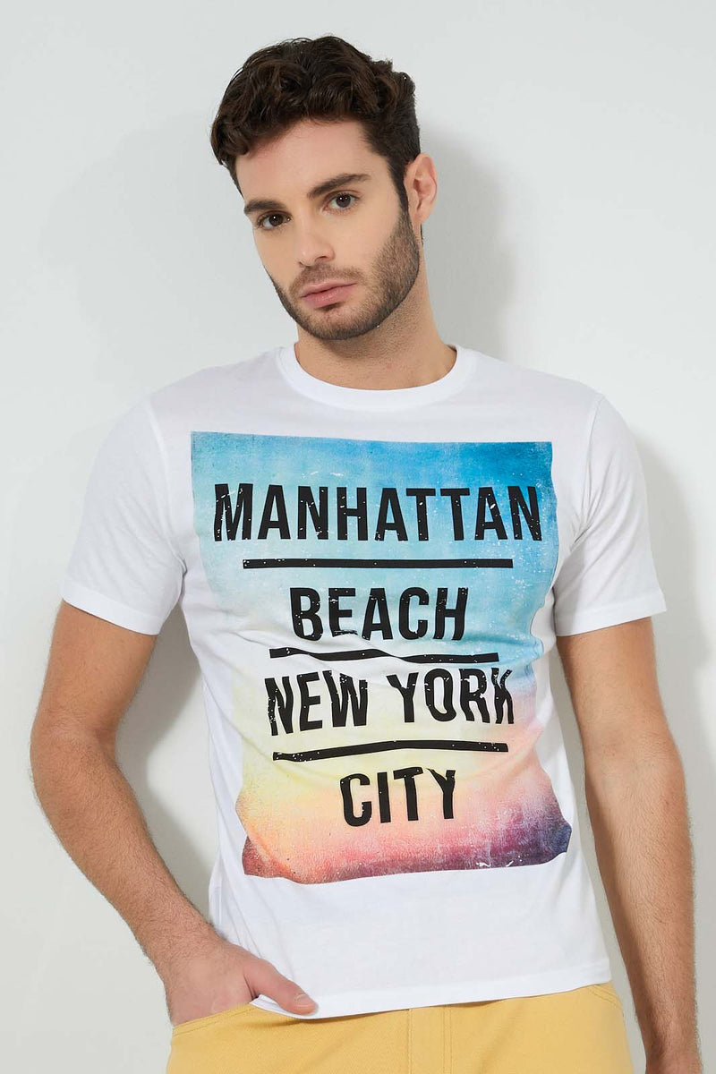 Redtag-White-Manhattan-T-Shirt-Colour:White,-Filter:Men's-Clothing,-Men-T-Shirts,-New-In,-New-In-Men,-Non-Sale,-S22B,-Section:Men,-TBL-Men's-