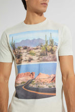 Load image into Gallery viewer, Redtag-Ecru-Graphic-T-Shirt-Graphic-Prints-Men&#39;s-
