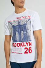 تنزيل الصورة على معرض الصور، Redtag-White-Brooklyn-T-Shirt-Graphic-Prints-Men&#39;s-
