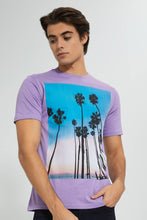 تنزيل الصورة على معرض الصور، Redtag-Purple-Graphic-T-Shirt-Graphic-Prints-Men&#39;s-
