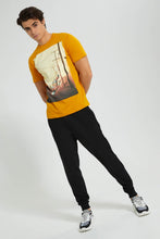 تنزيل الصورة على معرض الصور، Redtag-Mustard-Graphic-T-Shirt-Graphic-Prints-Men&#39;s-
