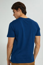 تنزيل الصورة على معرض الصور، Redtag-Blue-Graphic-T-Shirt-Graphic-Prints-Men&#39;s-
