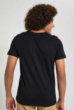 Load image into Gallery viewer, Redtag-Black-Ny-Print-T-Shirt-All-Over-Prints-Senior-Boys-9 to 14 Years
