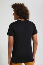 Load image into Gallery viewer, Redtag-Black-Emboss-With-Foil-Print-T-Shirt-All-Over-Prints-Senior-Boys-9 to 14 Years
