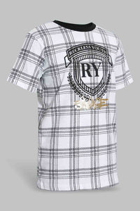 Redtag-White-Reckless-Youth-T-Shirt-All-Over-Prints-Senior-Boys-9 to 14 Years