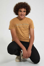 Load image into Gallery viewer, Redtag-Brown-Cities-T-Shirt-All-Over-Prints-Senior-Boys-9 to 14 Years
