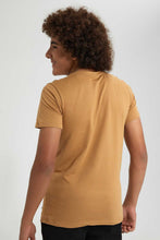 Load image into Gallery viewer, Redtag-Brown-Cities-T-Shirt-All-Over-Prints-Senior-Boys-9 to 14 Years
