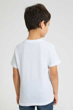 Load image into Gallery viewer, Redtag-White-And-Blue-2-Pack-Assorted-Print-T-Shirt-All-Over-Prints-Boys-2 to 8 Years

