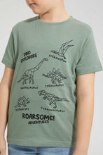 Load image into Gallery viewer, Redtag-White-And-Grey-2-Pack-Assorted-Print-T-Shirt-All-Over-Prints-Boys-2 to 8 Years

