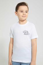 Load image into Gallery viewer, Redtag-White-And-Grey-2-Pack-Assorted-Print-T-Shirt-All-Over-Prints-Boys-2 to 8 Years
