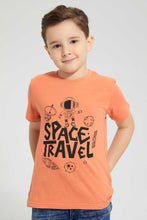 Load image into Gallery viewer, Redtag-Brown-And-Beige-2-Pack-Assorted-Print-T-Shirt-All-Over-Prints-Boys-2 to 8 Years
