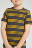 Redtag-Gold-And-Dark-Grey-2-Pack-Assorted-Print-T-Shirt-All-Over-Prints-Boys-2 to 8 Years