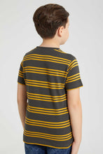 Load image into Gallery viewer, Redtag-Gold-And-Dark-Grey-2-Pack-Assorted-Print-T-Shirt-All-Over-Prints-Boys-2 to 8 Years

