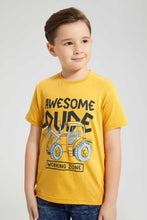 Load image into Gallery viewer, Redtag-Gold-And-Dark-Grey-2-Pack-Assorted-Print-T-Shirt-All-Over-Prints-Boys-2 to 8 Years
