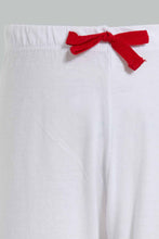 تنزيل الصورة على معرض الصور، Redtag-Red-Short-Slv-Tshirt-And-White-Bottom-Pj-Set-(2-Pack)-Pyjama-Sets-Infant-Boys-3 to 24 Months
