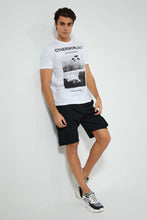 تنزيل الصورة على معرض الصور، Redtag-White-Graphic-T-Shirt-Graphic-Prints-Men&#39;s-
