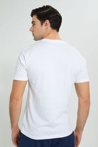 Redtag-White-Graphic-T-Shirt-Graphic-Prints-Men's-