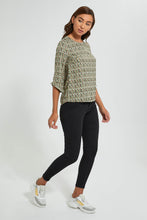 Load image into Gallery viewer, Redtag-Basic-Printed-3/4-Sleeve-Blouse-Blouses-Women&#39;s-0
