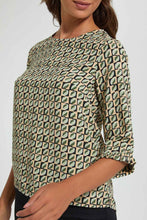 Load image into Gallery viewer, Redtag-Basic-Printed-3/4-Sleeve-Blouse-Blouses-Women&#39;s-0
