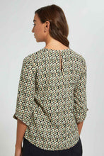 Load image into Gallery viewer, Redtag-Basic-Printed-3/4-Sleeve-Blouse-Blouses-Women&#39;s-0

