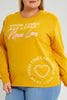 Redtag-Yellow-Good-Times-Sweatshirt-Colour:Yellow,-Filter:Plus-Size,-LDP-Sweatshirts,-New-In,-New-In-LDP,-Non-Sale,-S22A,-Section:Women-Women's-