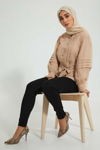 تنزيل الصورة على معرض الصور، Redtag-Beige-Pleat-Detail-Blouse-Blouses-Women&#39;s-
