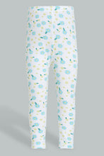 Load image into Gallery viewer, Redtag-Yellow-Peterpan-Top-With-Printed-Legging-Sets-Infant-Girls-3 to 24 Months
