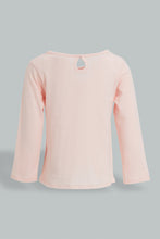 Load image into Gallery viewer, Redtag-Pink-Placement-Print-L/S-Sleeve-Tee-Embellished-Infant-Girls-3 to 24 Months
