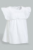 Redtag-White-Dobby-Blouse-Blouses-Infant-Girls-3 to 24 Months