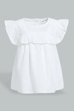تنزيل الصورة على معرض الصور، Redtag-White-Dobby-Blouse-Blouses-Infant-Girls-3 to 24 Months
