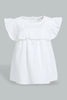 Redtag-White-Dobby-Blouse-Blouses-Infant-Girls-3 to 24 Months