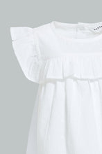 تنزيل الصورة على معرض الصور، Redtag-White-Dobby-Blouse-Blouses-Infant-Girls-3 to 24 Months
