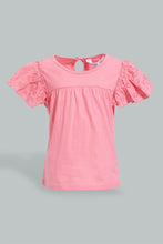 تنزيل الصورة على معرض الصور، Redtag-Pink-Frilled-Top-With-Printed-Legging-Sets-Infant-Girls-3 to 24 Months
