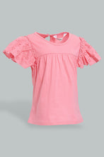 تنزيل الصورة على معرض الصور، Redtag-Pink-Frilled-Top-With-Printed-Legging-Sets-Infant-Girls-3 to 24 Months
