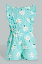 Load image into Gallery viewer, Redtag-Mint-Printed-Frilled-Playsuit-Jumpsuits-Infant-Girls-3 to 24 Months
