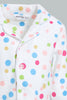 Redtag-White-Polka-Dot-Flannel-Pyjama-Set-Pyjama-Sets-Infant-Girls-3 to 24 Months