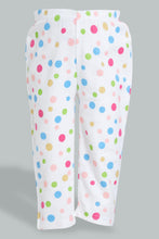 Load image into Gallery viewer, Redtag-White-Polka-Dot-Flannel-Pyjama-Set-Pyjama-Sets-Infant-Girls-3 to 24 Months
