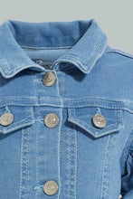 Load image into Gallery viewer, Redtag-Light-Wash--Denim-Jacket-Jackets-Infant-Girls-3 to 24 Months
