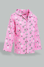 Load image into Gallery viewer, Redtag-Fuchsia-Printed-Flannel-Pyjama-Set-Pyjama-Sets-Infant-Girls-3 to 24 Months
