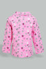 Redtag-Fuchsia-Printed-Flannel-Pyjama-Set-Pyjama-Sets-Infant-Girls-3 to 24 Months