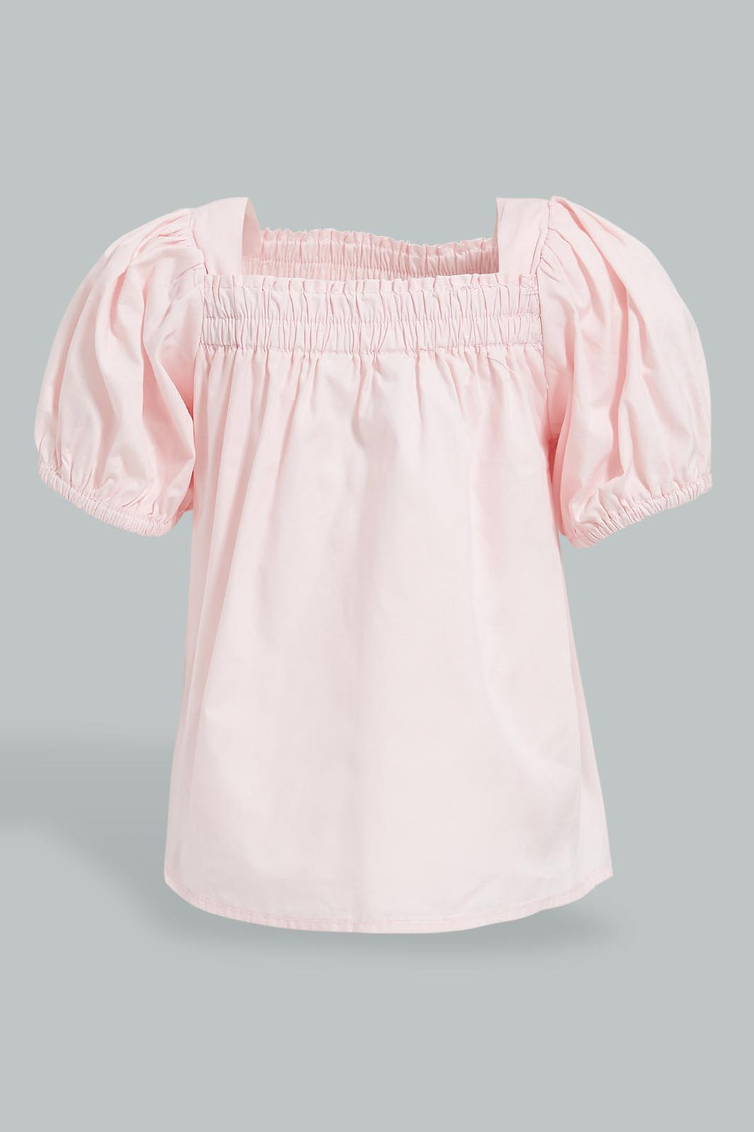 Redtag-Pink-Puff-Sleeves-Plain-Top-Colour:Pink,-Filter:Infant-Girls-(3-to-24-Mths),-Infant-Girls-Blouses,-New-In,-New-In-ING,-Non-Sale,-S22B,-Section:Kidswear-Infant-Girls-3 to 24 Months