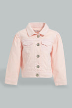 Load image into Gallery viewer, Redtag-Pink-Twill-Jacket-Jackets-Infant-Girls-3 to 24 Months
