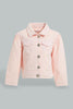 Redtag-Pink-Twill-Jacket-Jackets-Infant-Girls-3 to 24 Months