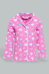 Redtag-Pink-Heart-Printed-Flannel-Pyjama-Set-Colour:Pink,-Filter:Infant-Girls-(3-to-24-Mths),-Infant-Girls-Pyjama-Sets,-New-In,-New-In-ING,-Non-Sale,-S22A,-Section:Kidswear-Infant-Girls-3 to 24 Months