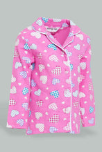 Load image into Gallery viewer, Redtag-Pink-Heart-Printed-Flannel-Pyjama-Set-Colour:Pink,-Filter:Infant-Girls-(3-to-24-Mths),-Infant-Girls-Pyjama-Sets,-New-In,-New-In-ING,-Non-Sale,-S22A,-Section:Kidswear-Infant-Girls-3 to 24 Months
