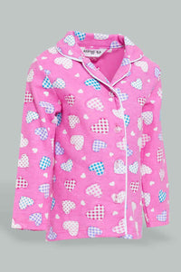 Redtag-Pink-Heart-Printed-Flannel-Pyjama-Set-Colour:Pink,-Filter:Infant-Girls-(3-to-24-Mths),-Infant-Girls-Pyjama-Sets,-New-In,-New-In-ING,-Non-Sale,-S22A,-Section:Kidswear-Infant-Girls-3 to 24 Months