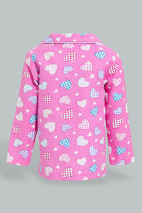 Redtag-Pink-Heart-Printed-Flannel-Pyjama-Set-Colour:Pink,-Filter:Infant-Girls-(3-to-24-Mths),-Infant-Girls-Pyjama-Sets,-New-In,-New-In-ING,-Non-Sale,-S22A,-Section:Kidswear-Infant-Girls-3 to 24 Months